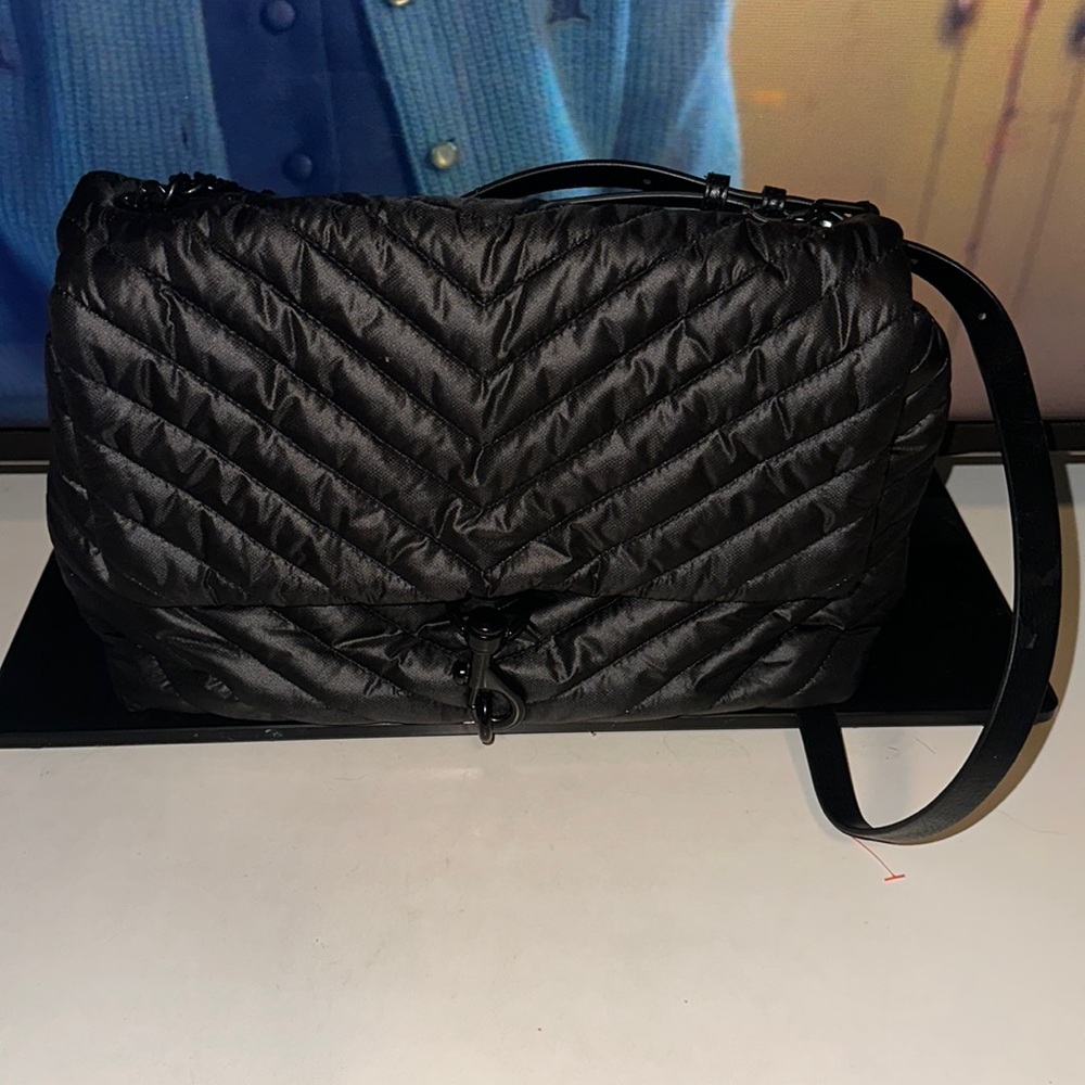 Used Rebecca Minkoff Edie Nylon Jumbo Flap Shoulder Bag